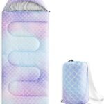 Kids Sleeping Bag for Girls Toddlers, Camping in Warm Cold Weather, Backpacking Lightweight Compact Outdoor Liner for 3 Seasons Summer Spring Fall