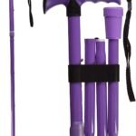 Folding Walking Stick, Soft Grip Collapsible Walking Stick, Adjustable Folding Walking Cane, FSA HSA Eligible, Lavender