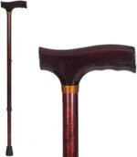 Lightweight Aluminum Adjustable Walking Cane with Derby-Top Handle for Men and Women