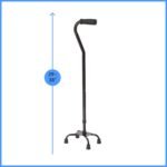 Aluminum Quad Cane with Small Ba for Balance, Knee Injuries, Leg Surgery Recovery & Mobility, Portable, Lightweight Walking Aid for niors & Adults - Image 2