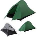 1-2 Person Lightweight Backpacking Tent - Waterproof Tent for 3 Season, Ultralight Camping Tent for Outdoor, Easy Setup for Sports, Hiking, Travel by