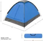 2 Person Camping Tent with Rain Fly and Carrying Bag - Image 2