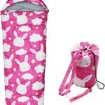 Kids Sleeping Bags - Camping Sleeping Bags with Carry Bag - Compact Sleeping Bag for Hiking, Backpacking 3 Season Warm & Cool Weather, Lightweight Waterproof Outdoor Travel for Boys Girls