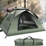 Instant Pop Up Tents for Camping, 2-3 Person Camping Tent 60s Automatic Easy Setup Tent, Double-Thick Waterproof Instant Tents for Hiking Backpacking