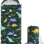 Kids Sleeping Bag for Boys Toddlers, Camping in Warm Cold Weather, Backpacking Lightweight Compact Outdoor Liner for 3 Seasons Summer Spring Fall