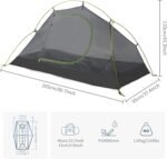 1 Person Tent, Waterproof Easy Set up Free Standing Single Person Tent, Lightweight Backpacking Tent for 1 Person, One Person Tent with Footprint Included - Image 2