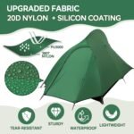 1-2 Person Lightweight Backpacking Tent - Waterproof Tent for 3 Season, Ultralight Camping Tent for Outdoor, Easy Setup for Sports, Hiking, Travel by - Image 2