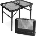 Small Folding Table, Easy for Storage, Compact and Portable Picnic Table for Grill, Outdoor Camping, Garden, Patio, Dining, BBQ, Party, Market, 2Ft (Small, Black), 23.6" L x 15.8" W