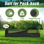 2 Pack 82.6 Inch Single Person Pop up Tent, 1 Person Foldable Mosquito Net Tent with Storage Bag for Outdoor Trips Camping - Image 2