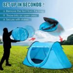 Versatile Pop-Up Camping Tent 2 Person - Ideal for Camping, Indoor Kids' Play, Beach Canopy Tent Sun Shade, and Outdoor Events - Durable, Easy to Set Up - Image 2